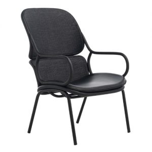 Expormim Frames High Back Lounge Chair, Metal Legs