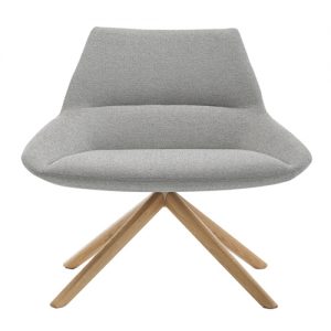 Inclass Dunas XL Wood Lounge Chair, Swivel Base