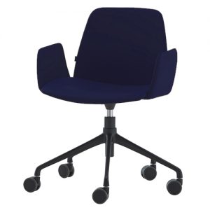 Inclass Unnia Tapiz Work Chair with Upholstered Arms, Aluminium Base