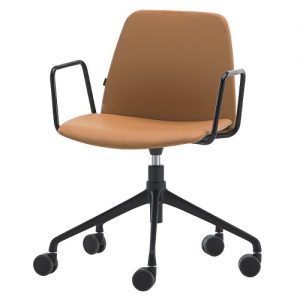Inclass Unnia Tapiz Work Chair with Arms, Aluminium Base