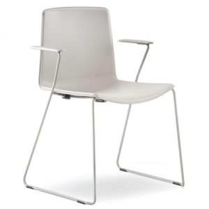 Pedrali Tweet Chair with Arms, Sledge Base