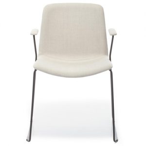 Pedrali Tweet Soft Chair with Arms, Sledge Base