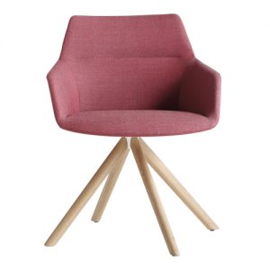 Inclass Dunas XS Chair with Arms, Wood Base