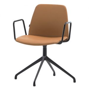 Inclass Unnia Tapiz Chair with Arms, Swivel Aluminium Base