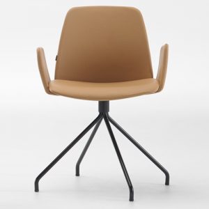 Inclass Unnia Tapiz Chair with Upholstered Arms, Swivel Base