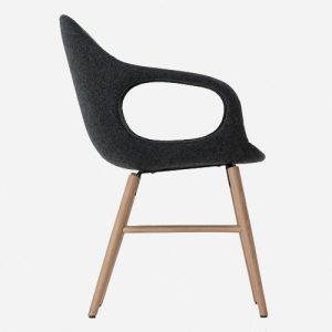 Kristalia Elephant Chair, Upholstered, Wood Legs