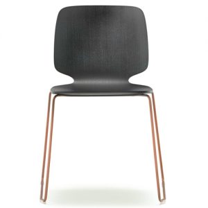 Pedrali Babila Chair - Wood, Sledge Base