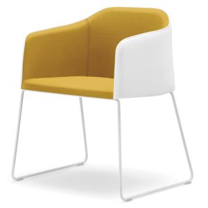 Pedrali Laja Chair with Arms, Sledge Base
