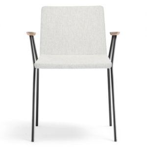 Pedrali Osaka Metal Chair with Arms, Upholstered
