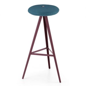 Traba Aky High Stool, Upholstered