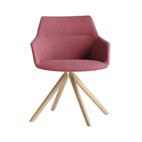 Dunas XS Chair with Arms - Wood Base