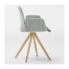 Unnia Tapiz Work Chair with Arms - Wood Base