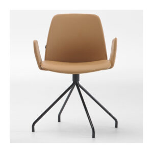 Unnia Tapiz Chair with Upholstered Arms - Swivel Base
