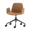 Unnia Tapiz Work Chair with Upholstered Arms - Aluminium Base