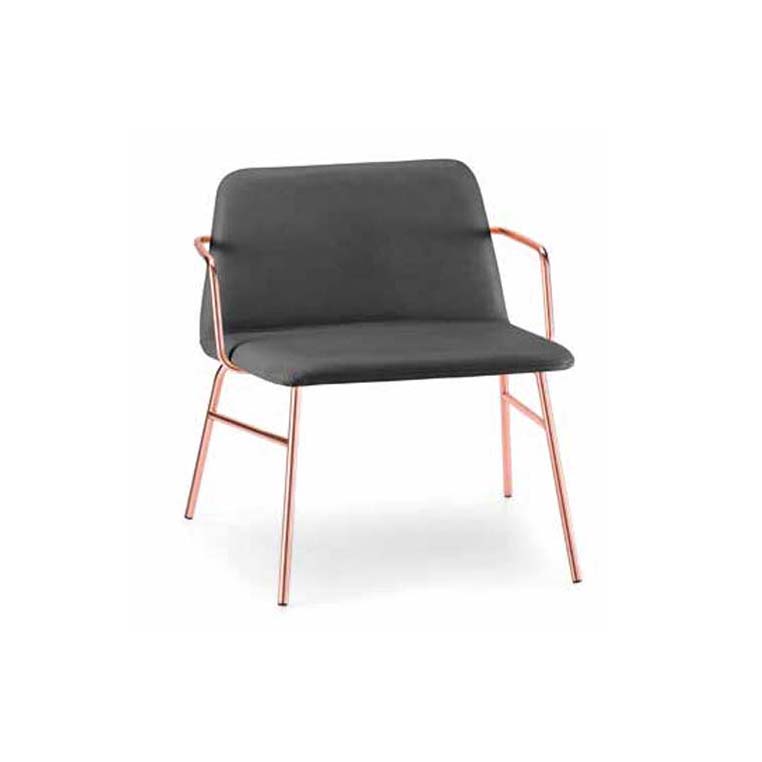 Bardot Lounge Chair with Arms - Tube