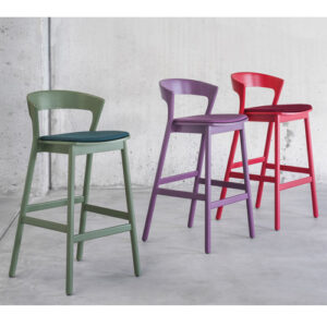 Edith High Stool - Upholstered