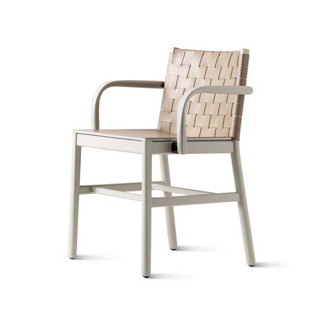 Julie Chair with Arms - Cuoio