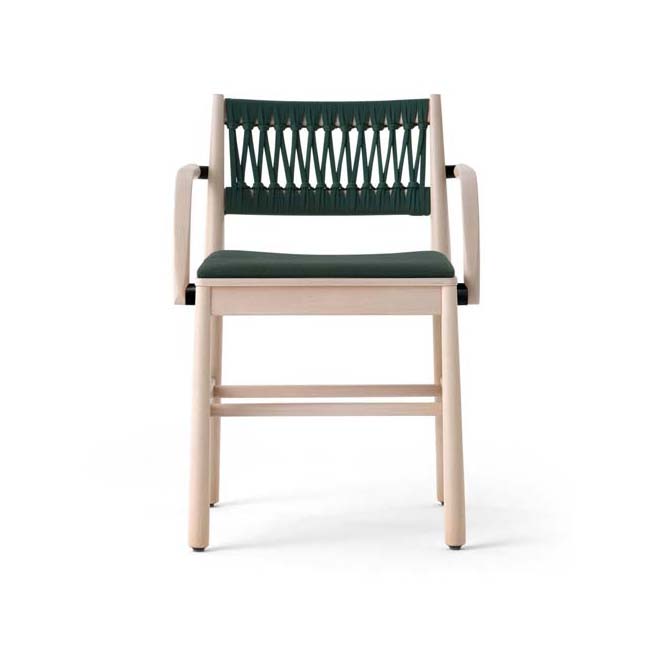 Julie Chair with Arms - Rope - Upholstered