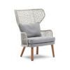 Emma High Back Armchair - Wood