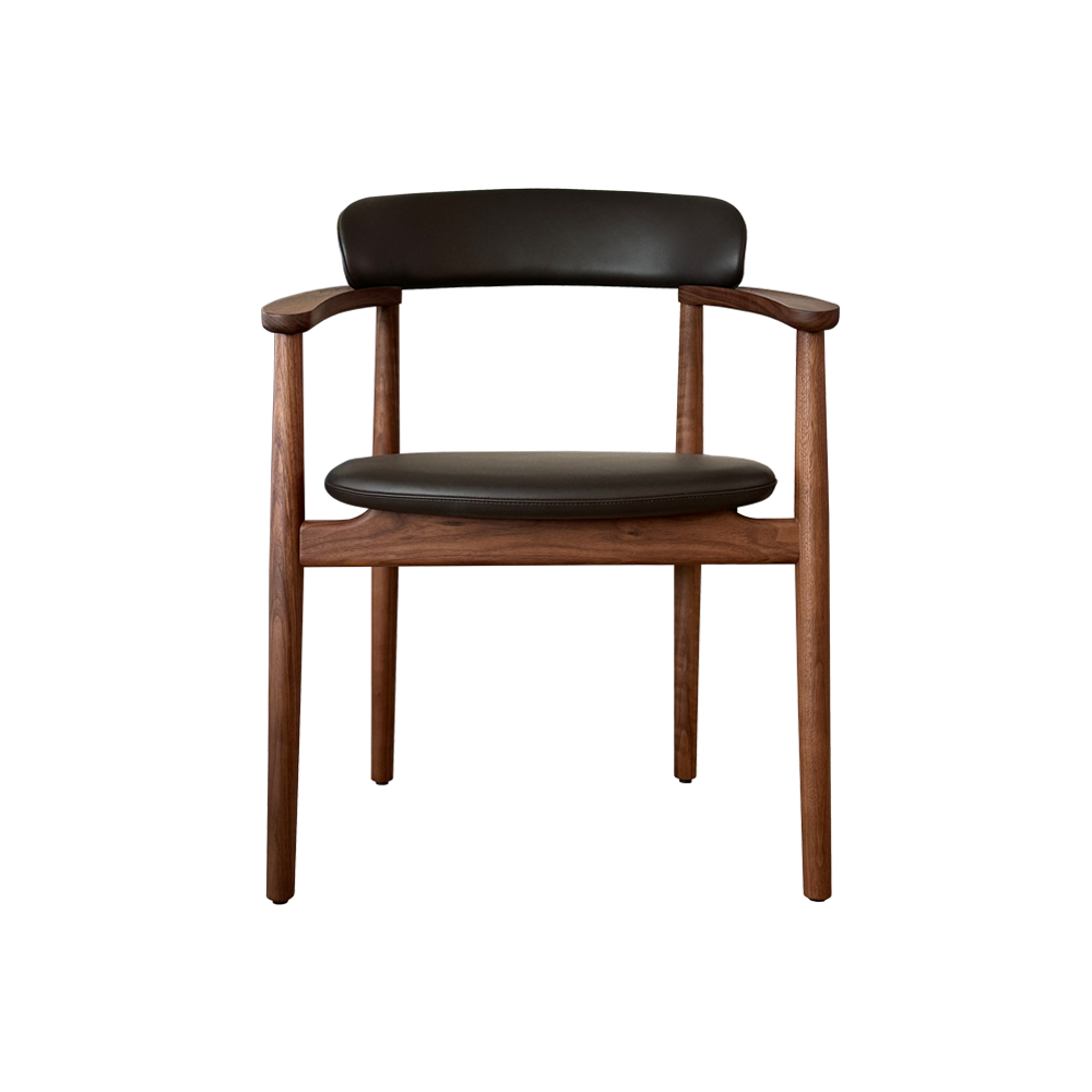 Notch Chair with Arms - Upholstered Back
