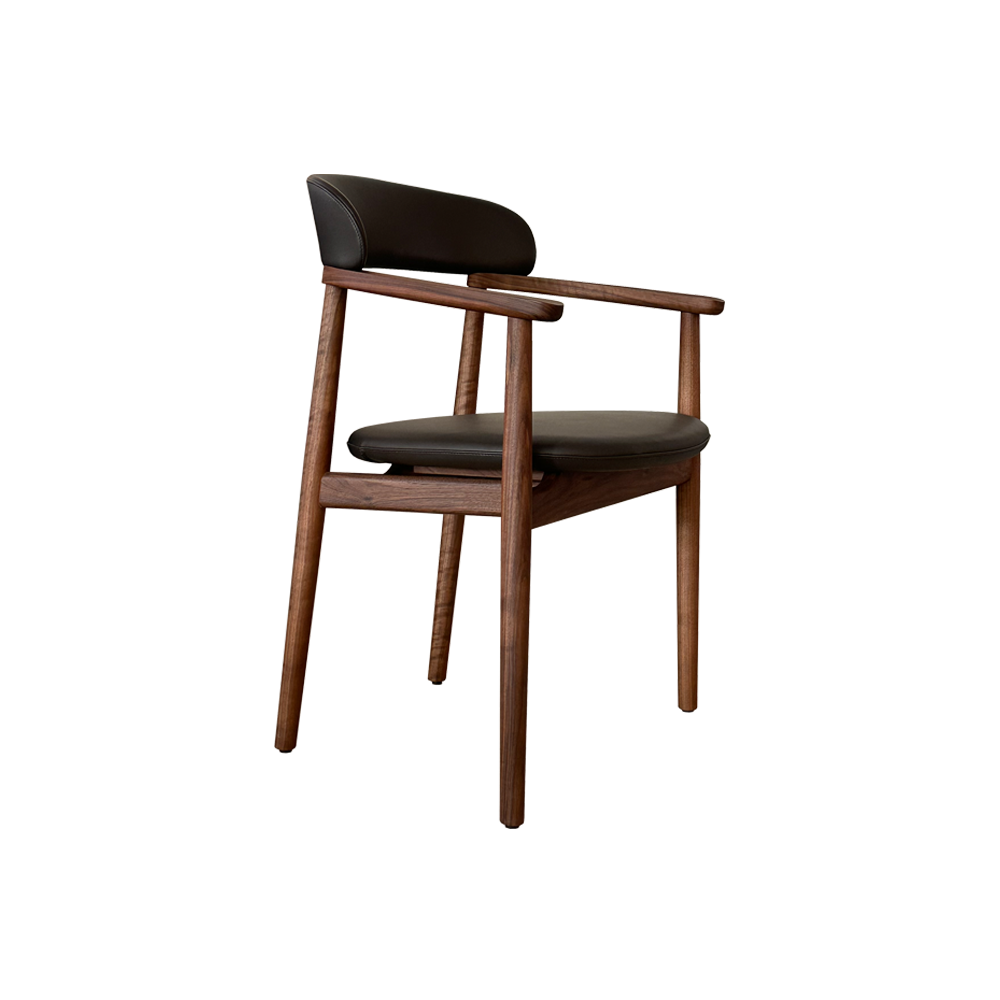 Notch Chair with Arms - Upholstered Back