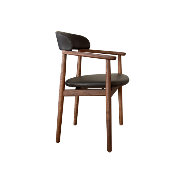 Notch Chair with Arms - Upholstered Back