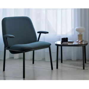 Lana Metal High Back Lounge Chair with Arms