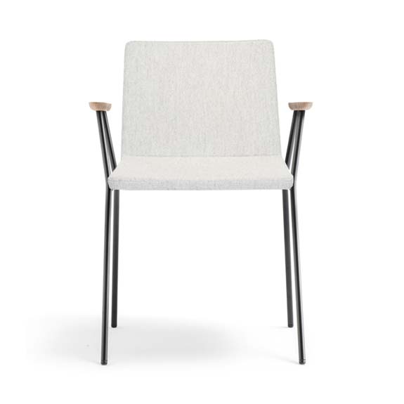 Osaka Metal Chair with Arms - Upholstered
