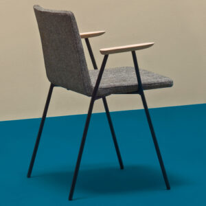 Osaka Metal Chair with Arms - Upholstered