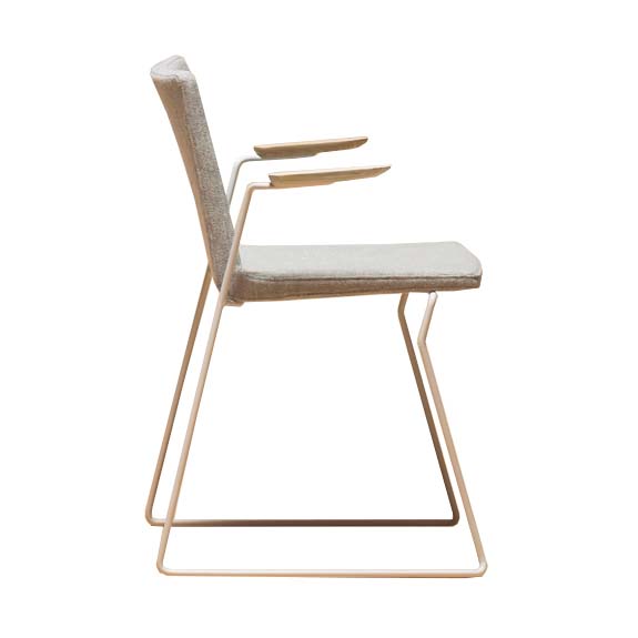Osaka Metal Chair - Upholstered - Sled Base