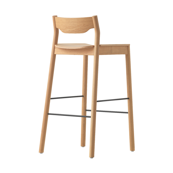 Tangerine Bar Stool with Back