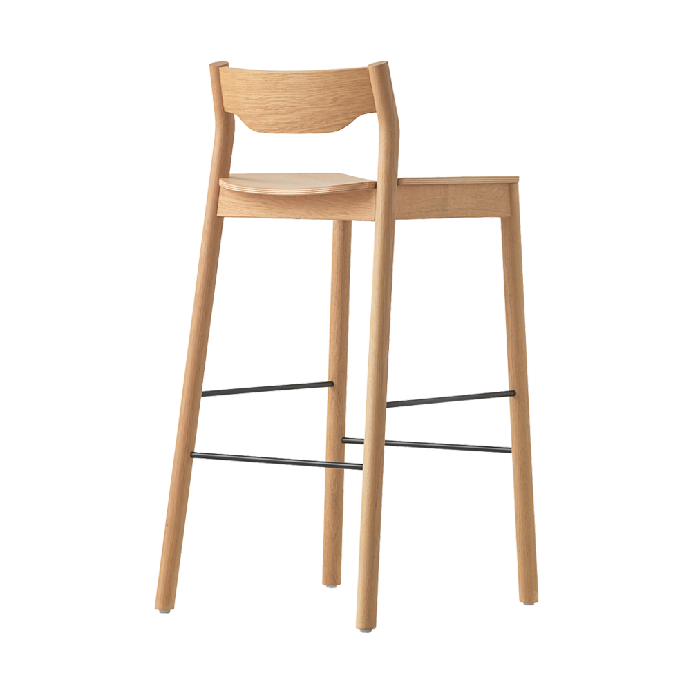 Tangerine Bar Stool with Back
